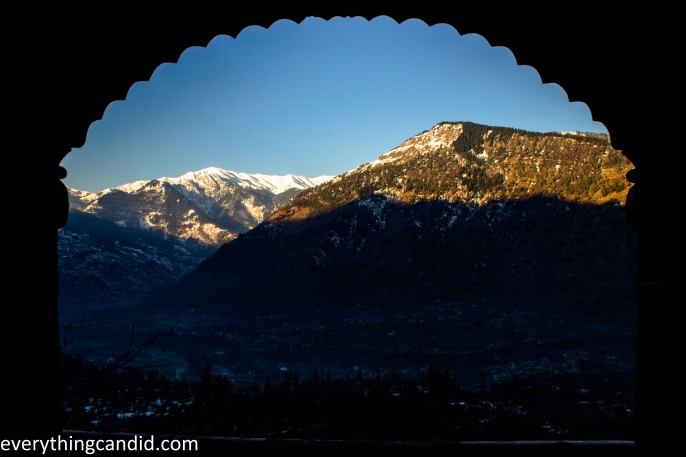 VIew of Himalayan Peaks from nagagr Castle!