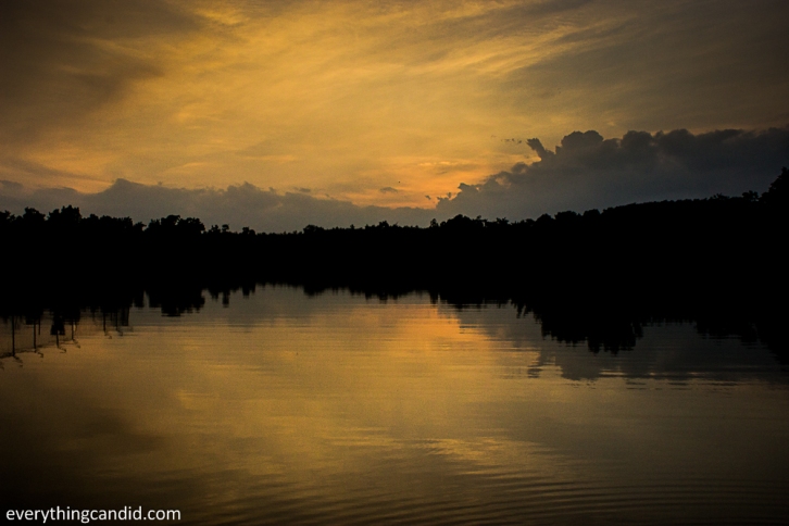 Golden Hour Shot of the Lake next to Hareli Resort in Barnawapara